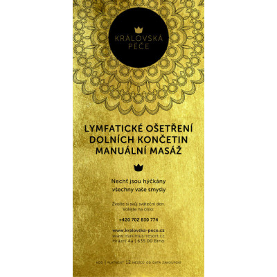 Dárkový poukaz - SALON - Manuální lymfatická masáž dolních končetin