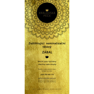 Dárkový poukaz - SALON - Zeštíhlující reminalizační tělový zábal nohy a břicho